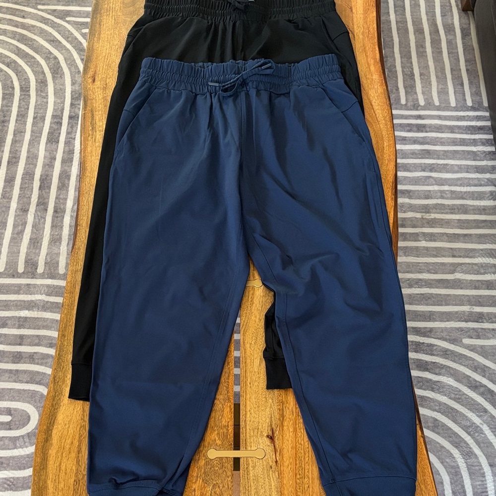 Stylish Women's Navy and Black Travel Jogger Pants